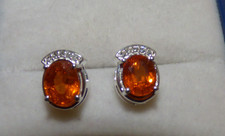 Superb Tanzanian Mandarin Garnet Earrings