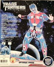 Mens 1980s Licensed Transformer Optimus Costume Fancy Dress Cartoon Character ML