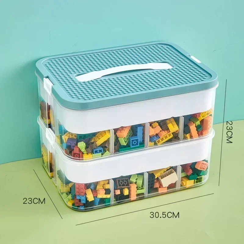 Stackable Building Block Storage Box Transparent Dustproof Moisture Proof Case