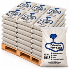 Palmetto Natural Play Sand for Sand Box, Play Areas  Home Decor, 50 lb, 56 Pack
