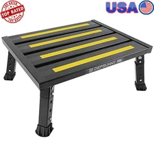 Aluminum RV Step Foldable Adjustable Platform Stool Supports Up to 1000 lb US