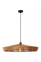 Pendelleuchte Papier Esszimmer Natur Schwarz Ø70 Cm Rund E27 HäNgelampe KüChe