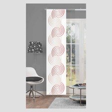 Latina Welle Flächenvorhang Schiebegardine Schiebevorhang blickdicht rot