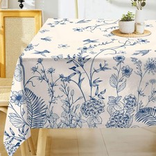 Hexagram Floral Tablecloth 60x84 Inches 60" x 84" Rectangular ,