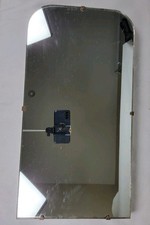 Wall Mirror Frameless Distressed Foxing Vertical Heavy Glass Plate Rare Vintage