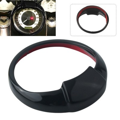 Schwarz Tachometer Zierring Lünette Visier für Harley Road King Dyna Softail 5''