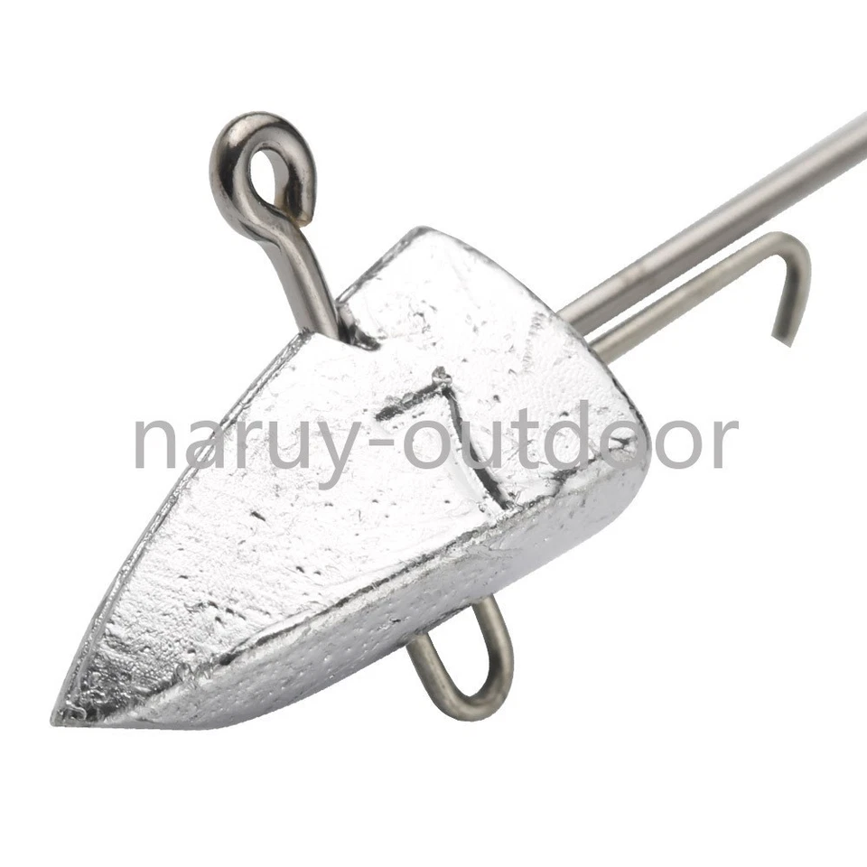 24 Stück Dart Jig Kopf Angelhaken Wurm Jig Köder für Barsch 1/8oz 1/6oz 1/4oz - Bild 3 von 4