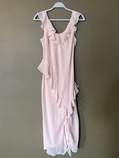 A New Day Light Pink Ruffle Sleeveless Slip Dress Scoop Neck Women s Sz S NWT