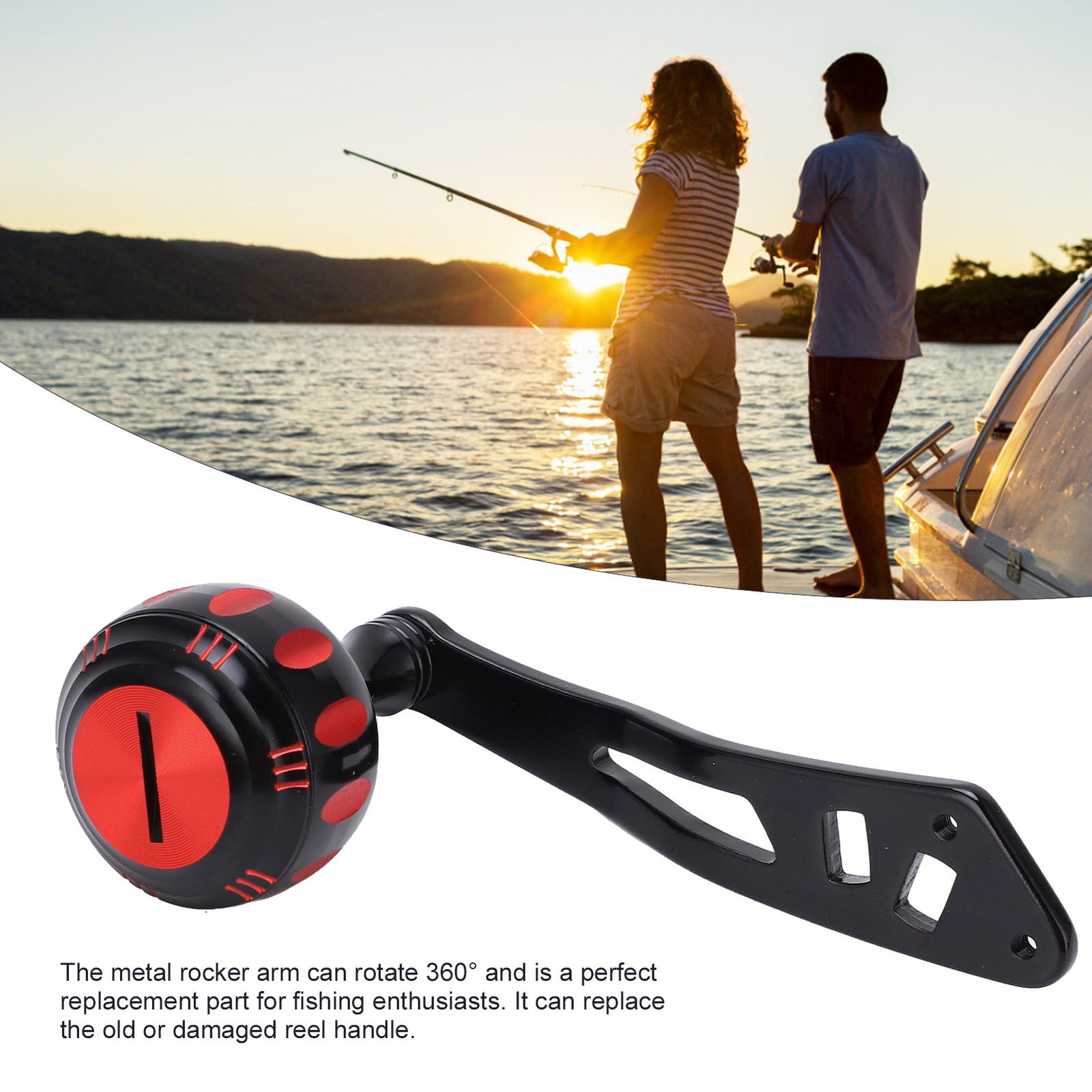 Fishing Reel Handle Metal Power Handle Knob Grip Replacement With Assembly Parts