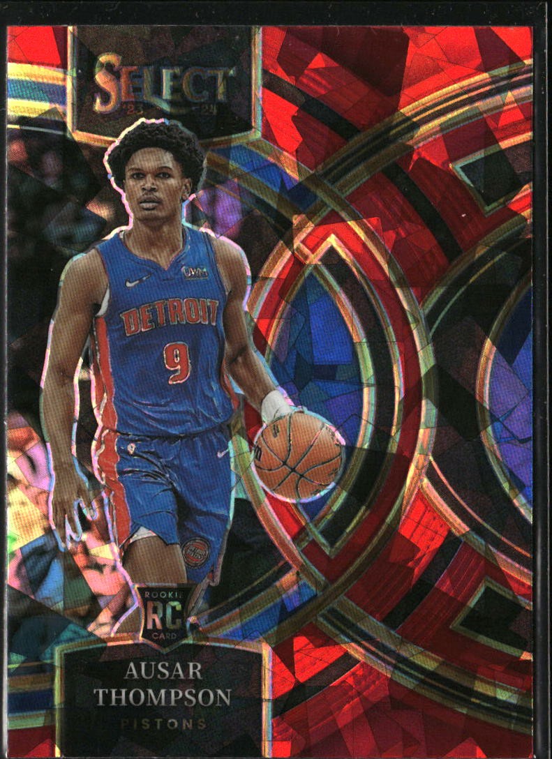 2023-24 Panini Select #128 Ausar Thompson Red Cracked Ice Prizms