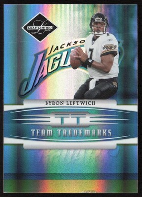 2006 Leaf Limited Team Trademarks Holofoil /50 Byron Leftwich #TT-18 Jaguars