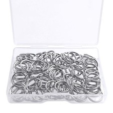 0.47inch Small Key Rings Bulk - 200 Pcs Split Rings for Keychains, Diy 12mm