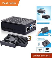 ABS Case  Armor Lite V5 Cooler for Raspberry Pi 5 - Black Elegance