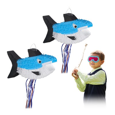 Hai pinata 29 cm Kinder Pinata Fisch Pinata Geburtstags Pinata 160 g 2 Stück