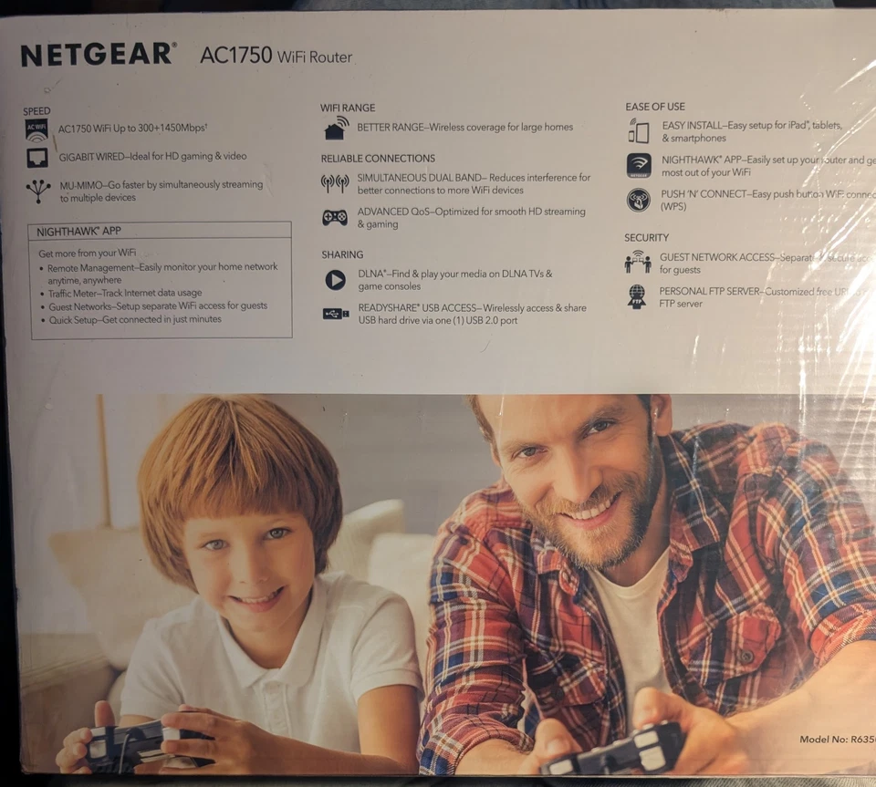 NEW! Netgear AC1750 Smart Wireless WiFi Router 802.11 AC Dual Band Gigabit R6350 - Image 2 of 3