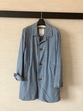 Cappotto Visvim 14SS F.I.L esclusivo Mies blu chiaro a quadri Gingham taglia 1 #FC ACA