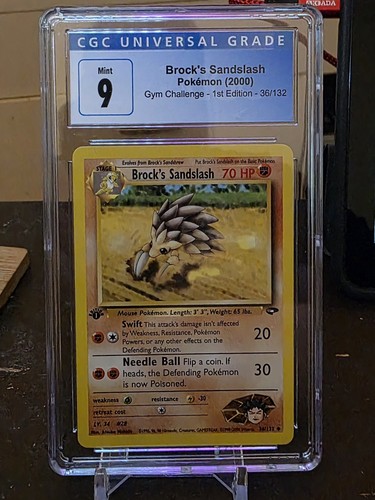 Brock's Sandslash (1st Edition) graded CGC 9 for sale on eBay