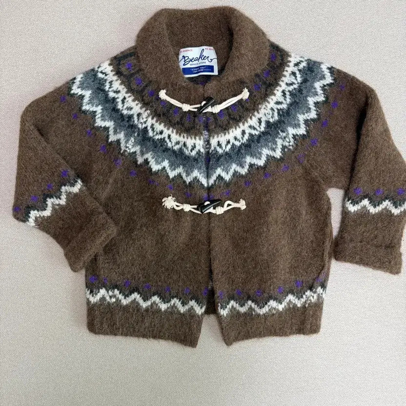 Beaker Nordic Pattern Wool Knit Jacket Women Pre-… - image 2