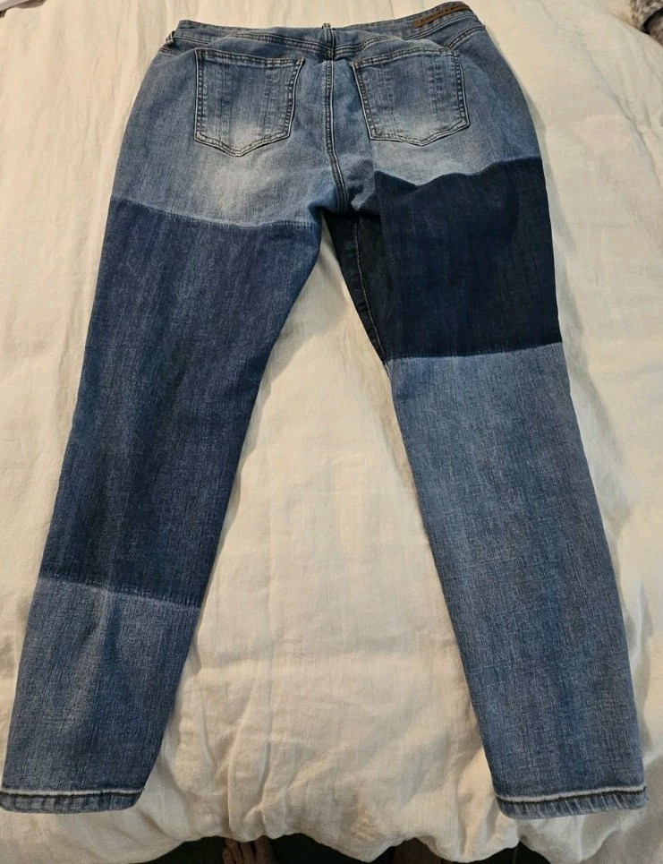 Standard & Practices Patchwork Colorblock Jeans W… - image 9