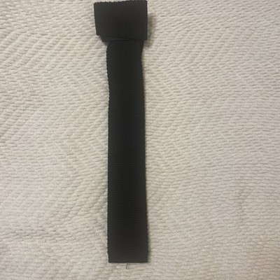 BOSS  Hugo Boss Knit 100% Silk Tie Black Square Hem Made In Italy