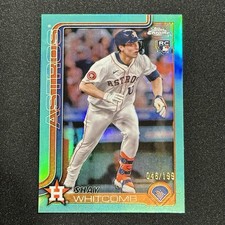 2025 Topps Chrome Shay Whitcomb Aqua Refractor /199 #251 Astros RC