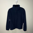 The North Face Men's 1/4 Zip Navy Blue Fleece Jacket Lightweight Pockets Size M