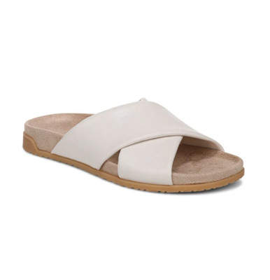 NEW VIONIC Women's Etna Slide Sandal, Sea Salt Leather (MEDIUM)