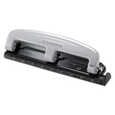 Bostitch 12 Sheet Black Three Hole Punch Reduced Effort Office Heavy Duty