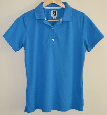 Footjoy Damen blau S/S Polo Golf Shirt UK 10 - Bild 1 von 3