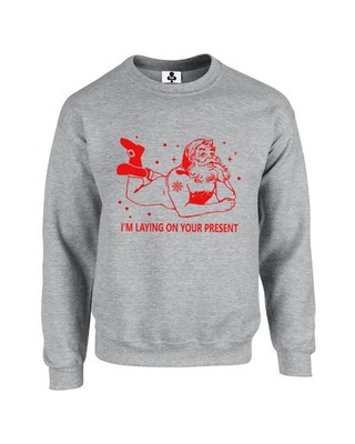 I'm Laying On Your Present Weihnachtspullover lustig Santa Xmas Meme Sweatshirt