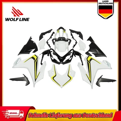 WOLFLINE Bodywork Fairing Kit For HONDA CBR500R 2019 2020 2021 ABS Plastic White - Bild 1 von 4