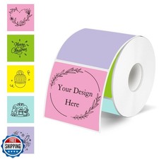 YEGAWEN Square Thermal Labels Stickers 2" x 2", Self-Adhesive Wat