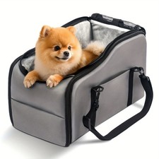 Portable Dog Booster Car Seat Travel Vehicle Backpack Carrier Bag for Small Dogs