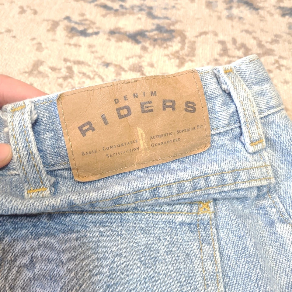 Vintage Lee Riders Denim Light Blue Mens Size 36X34 Retro Straight Leg Cowboy - Image 3 of 4