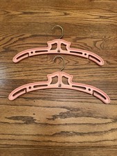 Child's Baby's Plastic Hangers Set of 2 Pink HENRY HANGER CO. NYC VINTAGE 1950