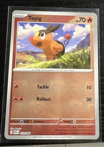 Tepig (Master Ball Pattern) 011/086 Common SV: White Flare Pokemon TCG NM