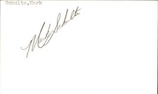 Mark Schulte Signed 3x5 Index Card Cut  Autograph Den