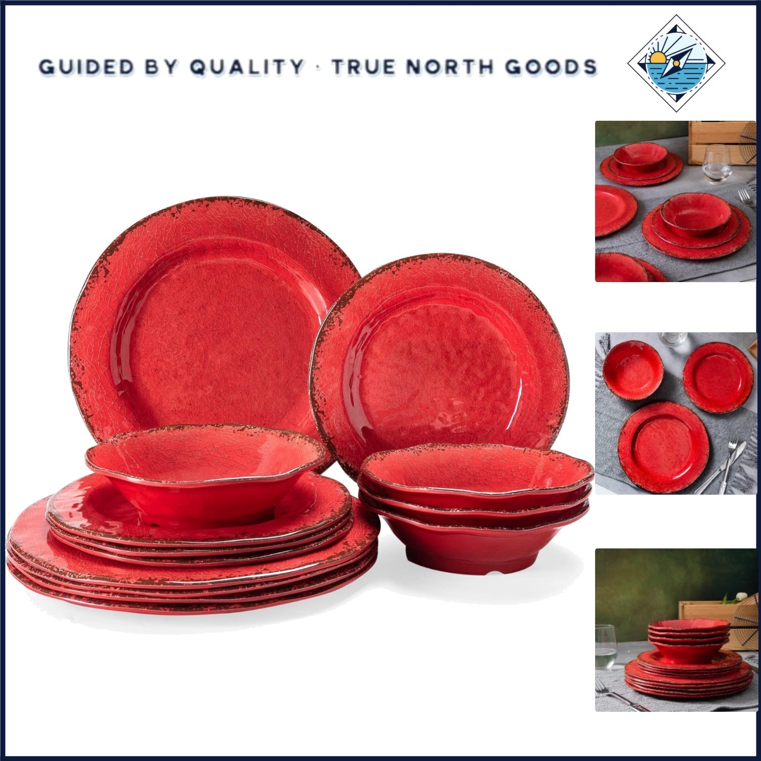 Unbreakable 12-Piece Dinnerware Set, Perfect for Indoor Dining and Outdoor Use