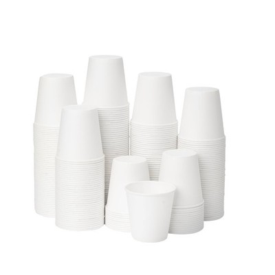 RACETOP 3 oz Paper Cups 600 count, Disposable Bathroom Mouthwash 3 oz, White 