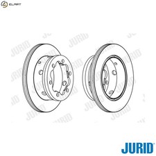 2x BRAKE DISC 567810J FOR VW LT/Mk/II/Platform/Chassis/28-46/Van AGLAUH 2.8L