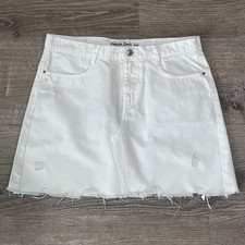 Women  s Mixxo Premium Denim White Mini Skirt Size 30 For Casual Wear