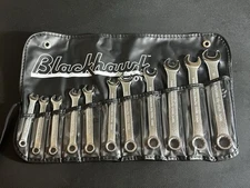 BLACKHAWK By PROTO 11-Piece Combination Wrench Set Tool Roll 6-16mm Metric NOS
