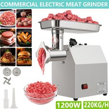 220KG/H Commercial Electric Meat Grinder Mincer Sausage Maker Filler Machine UK
