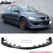 Fits 03-05 Mitsubishi Lancer Evo 8 Front Bumper Lip Unpainted Pu Lower Spoiler