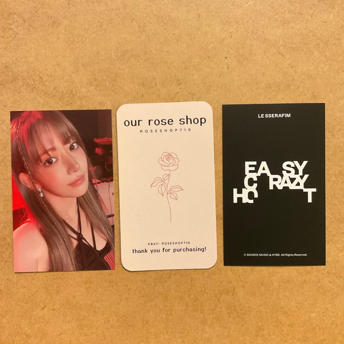 LE SSERAFIM easy crazy hot ツアー ジャケット M LE SSERAFIM Easy Crazy Hot Tour Official Jacket MD Photocard PC