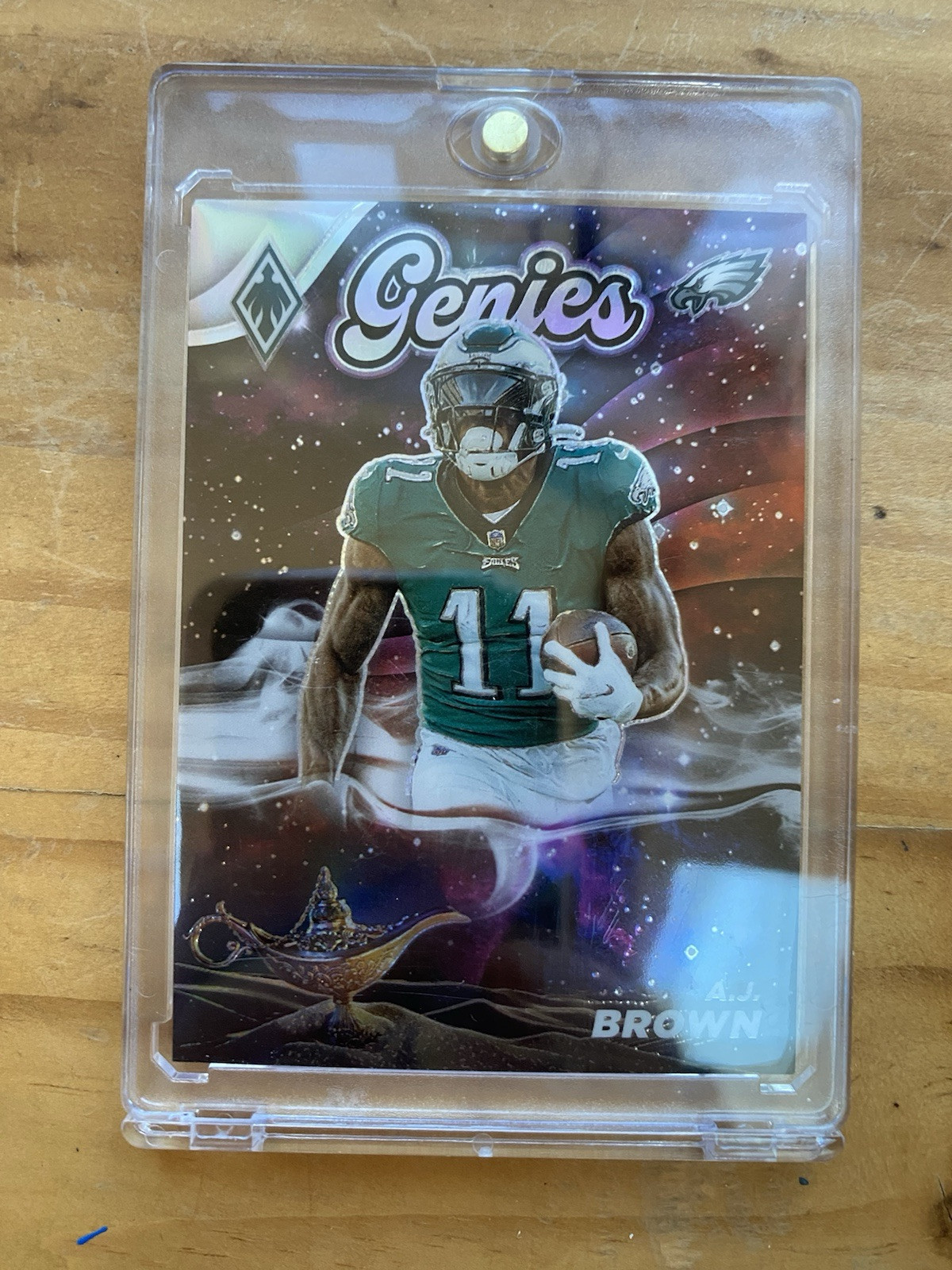 Phoenix Football 2023 AJ Brown Genies Silver Seismic Prizm GE-20 SSP SP Case Hit
