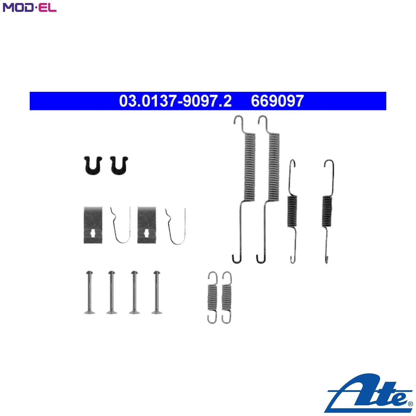 ACCESSORY KIT BRAKE SHOES 03.0137-9097.2 FOR ACURA HONDA INTEGRA/SJ/VI CIVIC