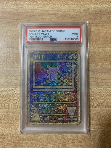 Pokémon TCG Ancient Mew NINTEDO ERROR PSA 9