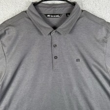 Travis Mathew Shirt Mens Size XL Charcoal Gray Performance Stretch Golf Polo