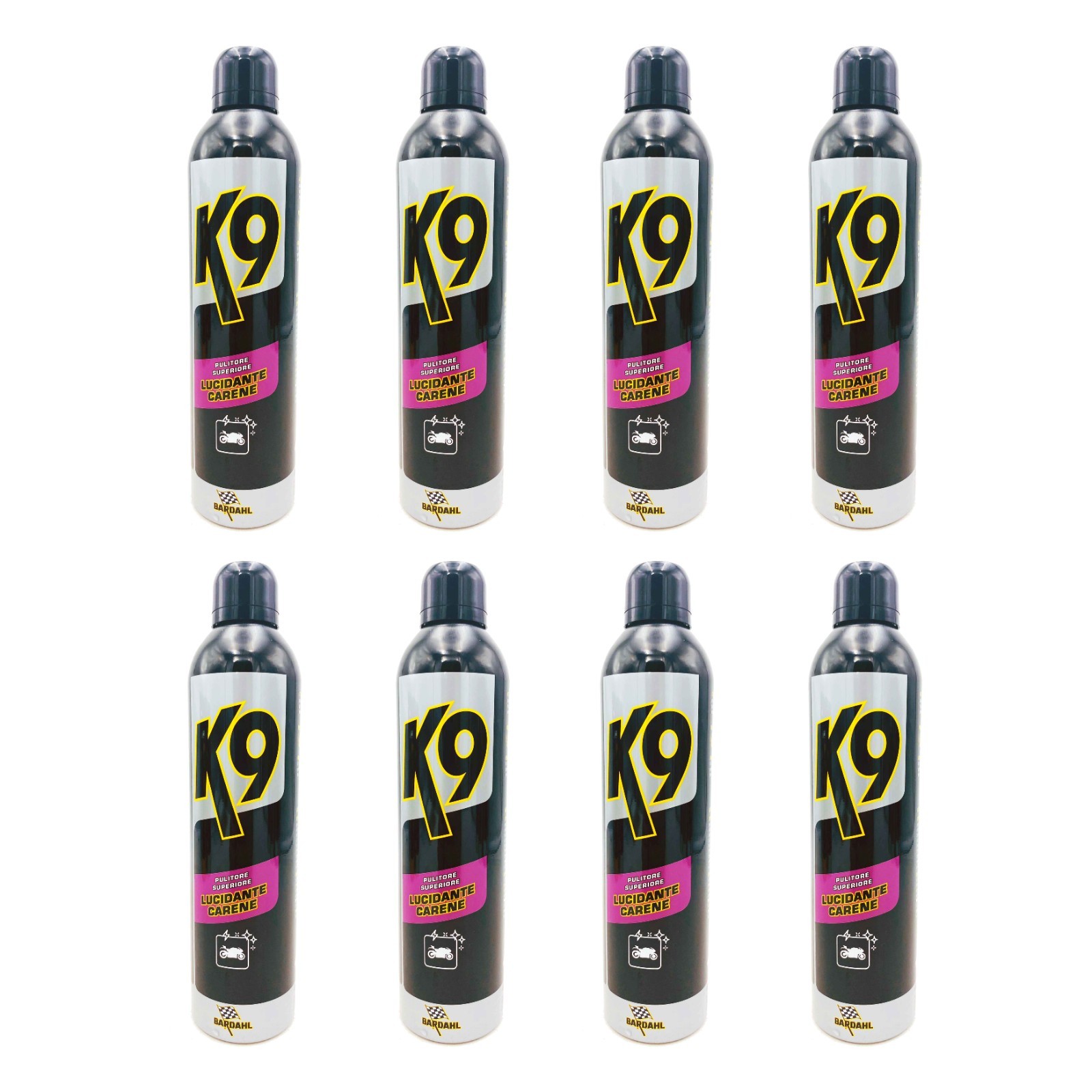 Stock 8x Bardahl K9 Lucidante Carene | Prezzo Migliore Pulitore Moto 400ml